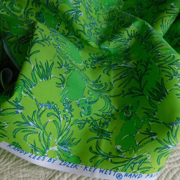 VTG Randy Lees by Zuzek Key West Hand Print fabric big horn sheep material 1 yd - Picture 2 of 16